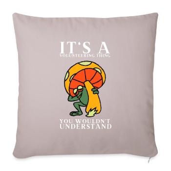 Psychedelic Research Volunteer - Sofakissen mit Füllung 45 x 45 cm - helles Taupe - Vorne