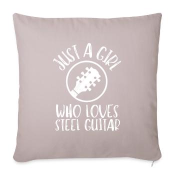 Pedal Steel Guitar - Sofa pillow with filling 45cm x 45cm - light taupe - Front