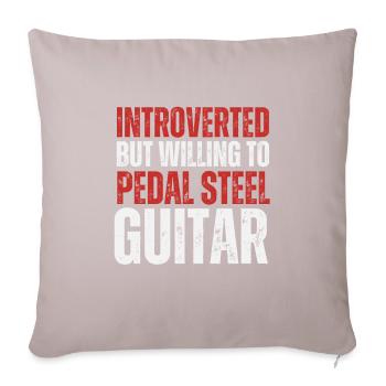 Pedal Steel Guitar - Sofa pillow with filling 45cm x 45cm - light taupe - Front