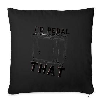 Pedal Steel Guitar - Sofa pillow with filling 45cm x 45cm - black - Front