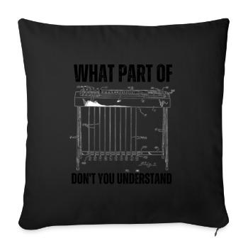 Pedal Steel Guitar - Sofa pillow with filling 45cm x 45cm - black - Front