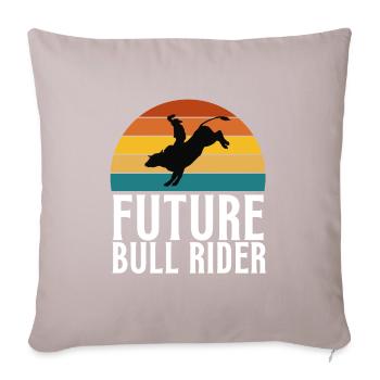 Future Bull Rider Steer Riding - Coussin et housse de 45 x 45 cm - taupe clair - Devant