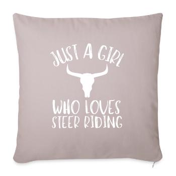 Future Bull Rider Steer Riding - Coussin et housse de 45 x 45 cm - taupe clair - Devant