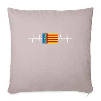 Spain Spanish Region Valencia - Sofa pillow with filling 45cm x 45cm - light taupe - Front