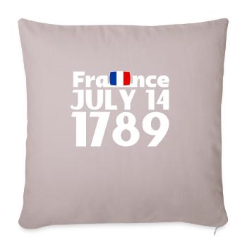 Fraternité Liberte Egalite Français Révolution - Coussin et housse de 45 x 45 cm - taupe clair - Devant