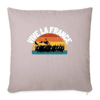 Fraternité Liberte Egalite Français Révolution - Coussin et housse de 45 x 45 cm - taupe clair - Devant