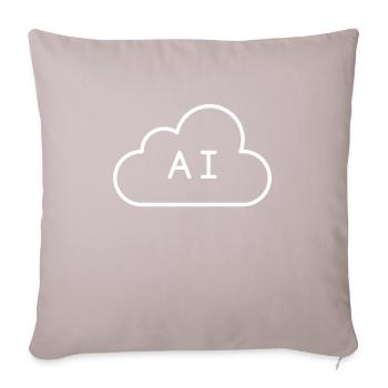 Artificial Intelligence Ai Chat - Sofakissen mit Füllung 45 x 45 cm - helles Taupe - Vorne