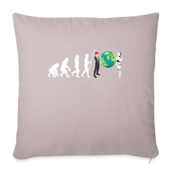 Artificial Intelligence Ai Chat - Sofakissen mit Füllung 45 x 45 cm - helles Taupe - Vorne