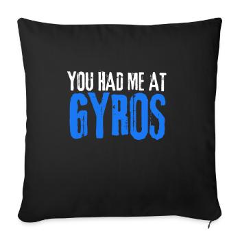 Got Gyros - Sofa pillow with filling 45cm x 45cm - black - Front