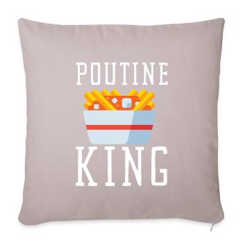 Cheese Curds Gravy Mix Canada Poutine - Coussin et housse de 45 x 45 cm - taupe clair - Devant