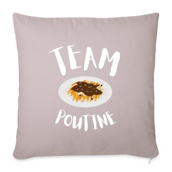 Cheese Curds Gravy Mix Canada Poutine - Coussin et housse de 45 x 45 cm - taupe clair - Devant