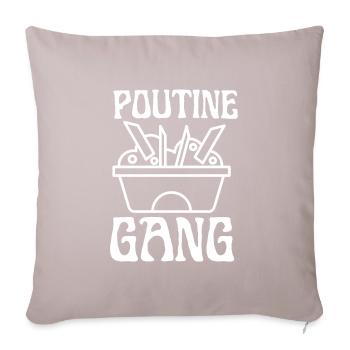 Cheese Curds Gravy Mix Canada Poutine - Coussin et housse de 45 x 45 cm - taupe clair - Devant