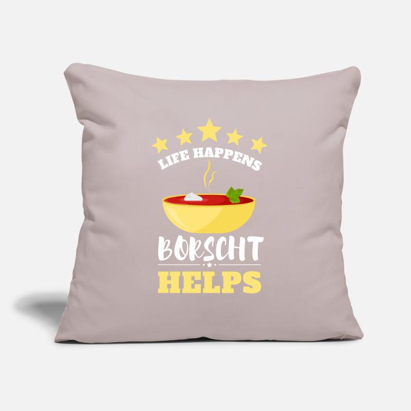 Borschtsch Beetroot Ukrainian Borscht Sofakissen mit Füllung 45 x 45 cm