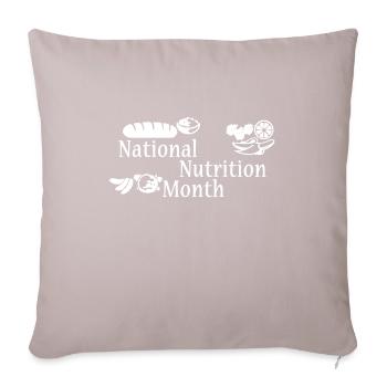 Holistic Nutritionist National Nutrition Month - Sofakissen mit Füllung 45 x 45 cm - helles Taupe - Vorne