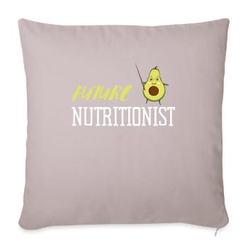 Holistic Nutritionist National Nutrition Month - Sofakissen mit Füllung 45 x 45 cm - helles Taupe - Vorne