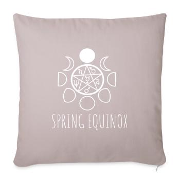First Day Of Spring Equinox - Sofakissen mit Füllung 45 x 45 cm - helles Taupe - Vorne