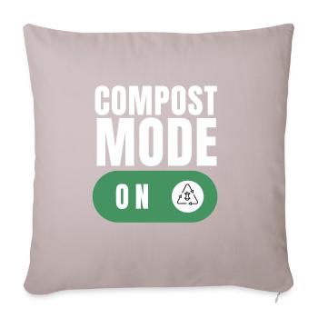 Compost Your Enemies - Sofa pillow with filling 45cm x 45cm - light taupe - Front