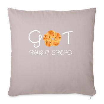 Baking Raisin Bread - Sofa pillow with filling 45cm x 45cm - light taupe - Front