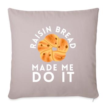 Baking Raisin Bread - Sofa pillow with filling 45cm x 45cm - light taupe - Front