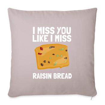 Baking Raisin Bread - Sofa pillow with filling 45cm x 45cm - light taupe - Front