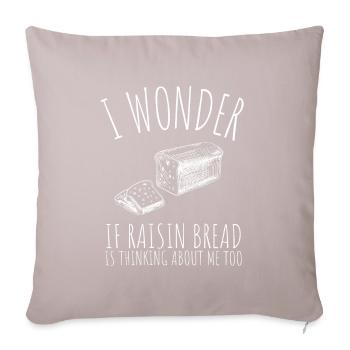 Baking Raisin Bread - Sofa pillow with filling 45cm x 45cm - light taupe - Front