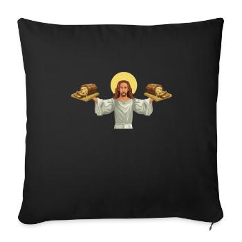 Baking Raisin Bread - Sofa pillow with filling 45cm x 45cm - black - Front