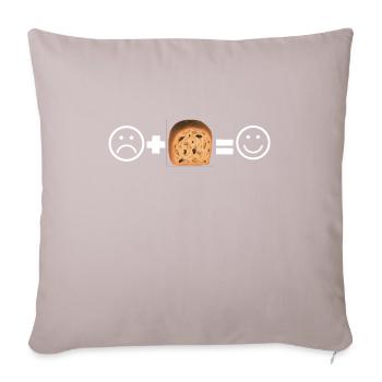 Baking Raisin Bread - Sofa pillow with filling 45cm x 45cm - light taupe - Front