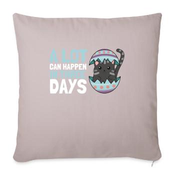Beaucoup de choses peuvent arriver en 3 jours, Hallelujah Pâques - Coussin et housse de 45 x 45 cm - taupe clair - Devant