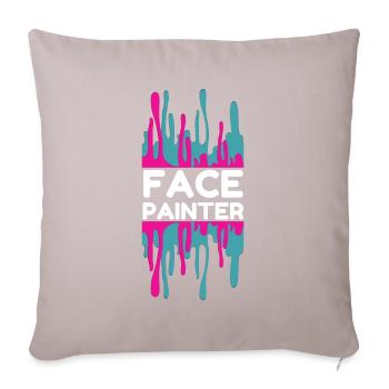 Face Painter And Face Painting - Sofa pillow with filling 45cm x 45cm - light taupe - Front
