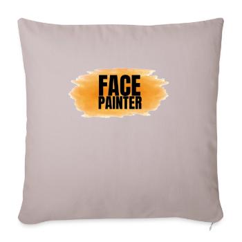 Face Painter And Face Painting - Sofa pillow with filling 45cm x 45cm - light taupe - Front
