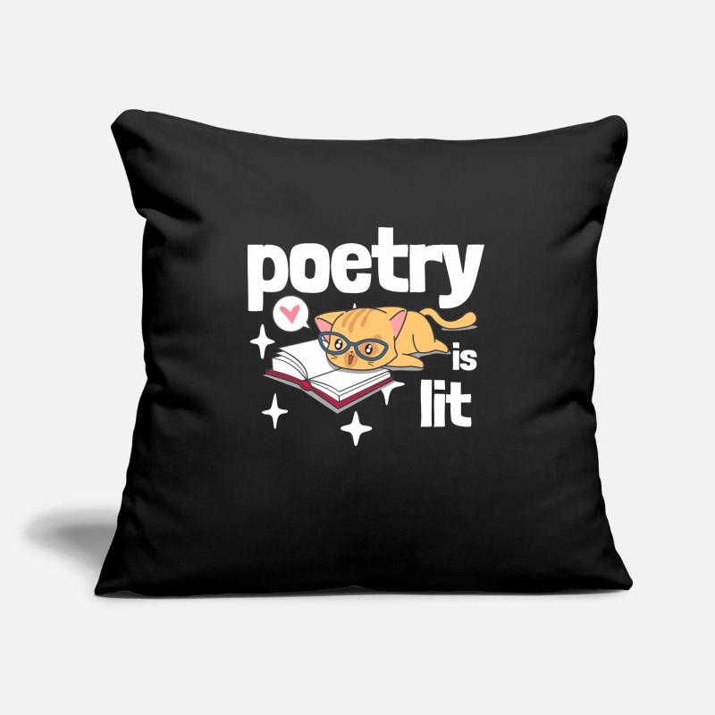 La poésie est éclairée Coussin et housse de 45 x 45 cm