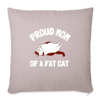 Fat Cat Obesity - Sofakissen mit Füllung 45 x 45 cm - helles Taupe - Vorne