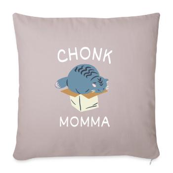 Chonk Cat Obesity - Sofakissen mit Füllung 45 x 45 cm - helles Taupe - Vorne