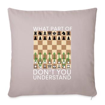 Chess Master Chess Club & 3 Way Chess Game - Coussin et housse de 45 x 45 cm - taupe clair - Devant