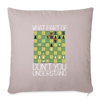 Chess Master Chess Club & 3 Way Chess Game - Coussin et housse de 45 x 45 cm - taupe clair - Devant