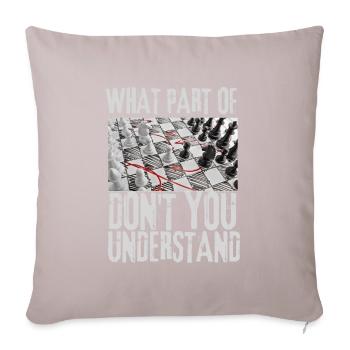 Chess Master Chess Club & 3 Way Chess Game - Coussin et housse de 45 x 45 cm - taupe clair - Devant