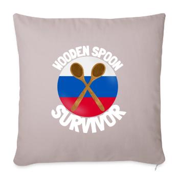 I Survived The Wooden Spoon - Parenting - Sofa pillow with filling 45cm x 45cm - light taupe - Front