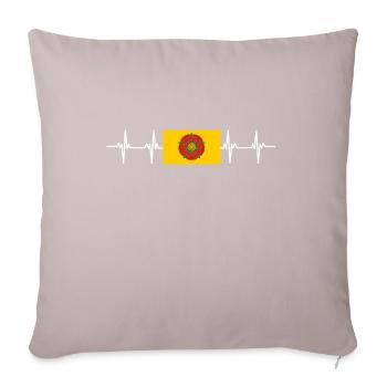 United Kingdom Lancashire Flag - Sofa pillow with filling 45cm x 45cm - light taupe - Front