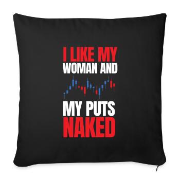 Volatility Options Trading Trader - Sofa pillow with filling 45cm x 45cm - black - Front