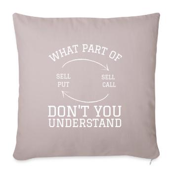 Volatility Options Trading Trader - Sofa pillow with filling 45cm x 45cm - light taupe - Front
