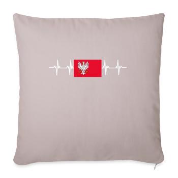 Poland Masovia Flag - Sofakissen mit Füllung 45 x 45 cm - helles Taupe - Vorne