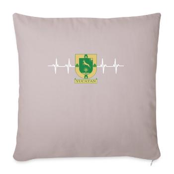 Mexique Drapeau du Yucatan - Coussin et housse de 45 x 45 cm - taupe clair - Devant