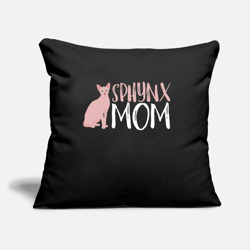 Sphynx Maman Chat Sans Poils Propriétaire de Chat Coussin et housse de 45 x 45 cm