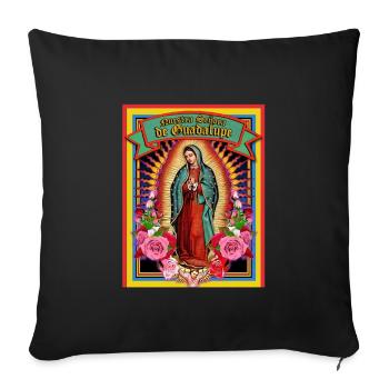 Our Lady Of Guadalupe Virgin Mary - Sofa pillow with filling 45cm x 45cm - black - Front
