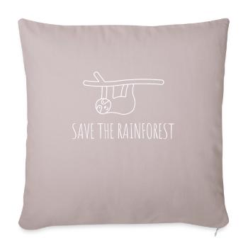 Sauvez la forêt tropicale - Coussin et housse de 45 x 45 cm - taupe clair - Devant