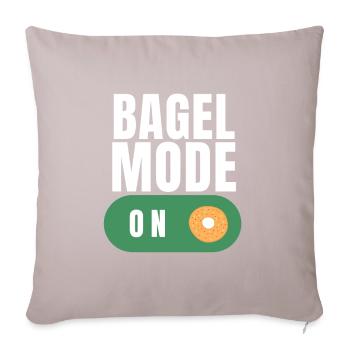 Sesame Bagel New York Jewish Deli - Sofakissen mit Füllung 45 x 45 cm - helles Taupe - Vorne