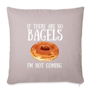 Sesame Bagel New York Jewish Deli - Sofakissen mit Füllung 45 x 45 cm - helles Taupe - Vorne
