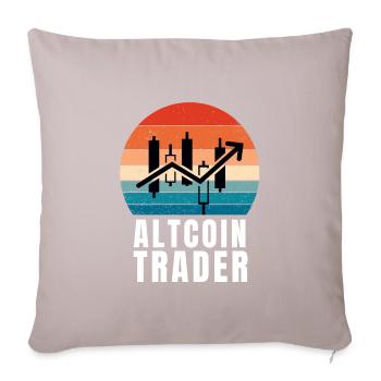 Altcoin Traders - Sofa pillow with filling 45cm x 45cm - light taupe - Front