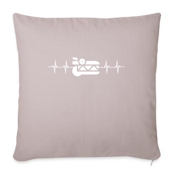 Aztec Calendar - Quetzalcoatl - Sofa pillow with filling 45cm x 45cm - light taupe - Front