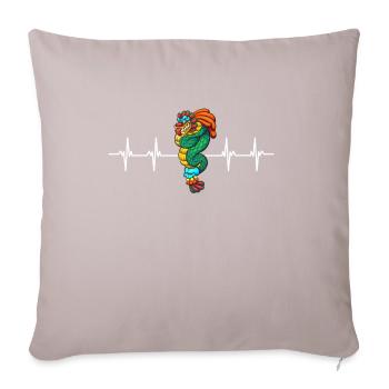 Aztec Calendar - Quetzalcoatl - Sofa pillow with filling 45cm x 45cm - light taupe - Front